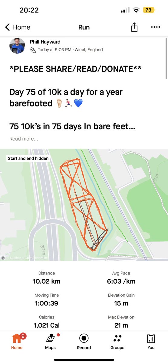 Phill Hayward - 10k a day for a year 🦶🏻🏃🏻♂️💙 tweet media