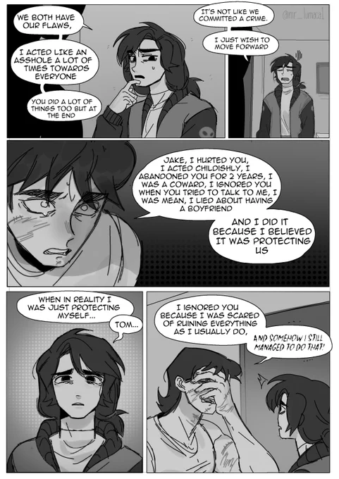 PART 2 OF THE LIL SAD COMFORT AU, Pages 4-6  (versión en español 👇)  #dctwt #Tomjake #disventurecamp 