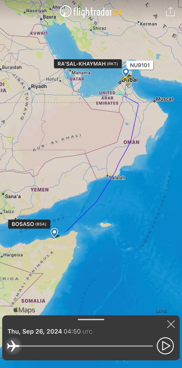 AliYahyaSDN's tweet photo. يوم حافل لطائرات New Cargo Way Airlines، الطائرة الثانية بالتسجيل EX-76019 ايضا قامت اليوم برحلة من راس الخيمه الي بوصاصو في الصومال و عادت الي ابوظبي هذا المساء.
#EX76019 https://t.co/WzmAtZBM6J