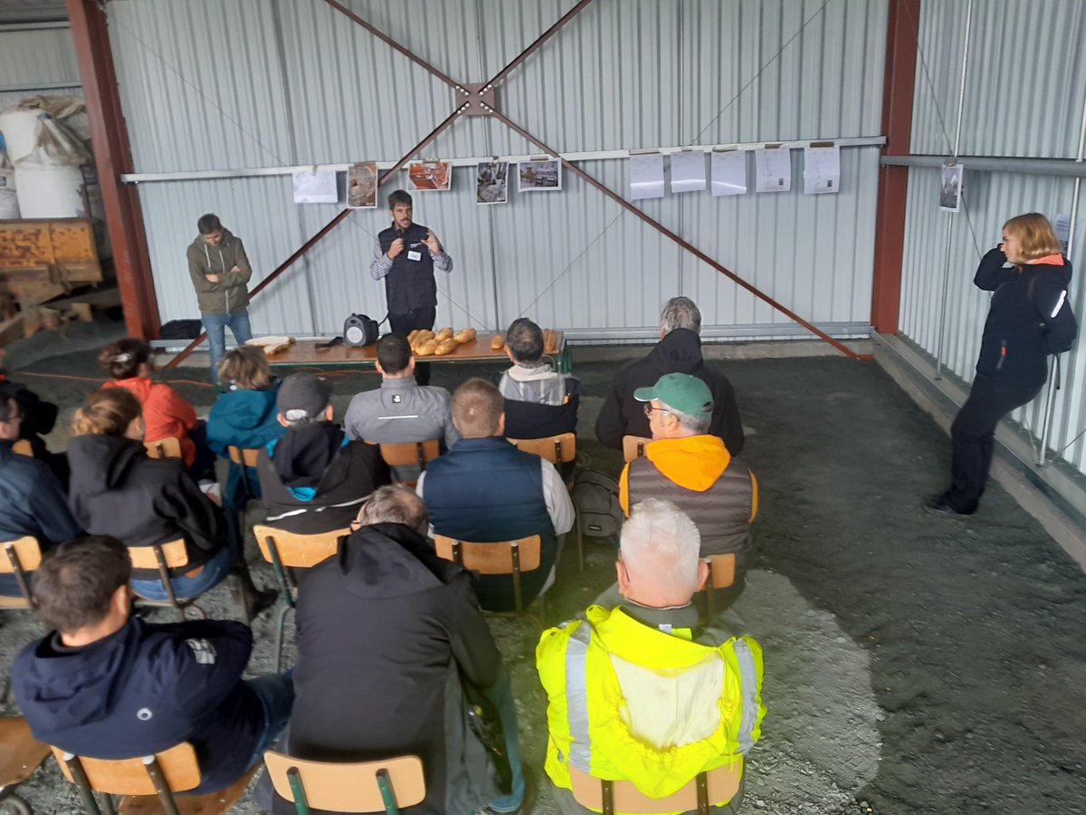 PrezeauJ's tweet image. Le matin : 3 ateliers :  Utilisation de la luzerne comme fertilisant / Rotation dans une luzerne vivante/ Les critères  qualité de nos blés et demande de nos clients meuniers @MinoterieG