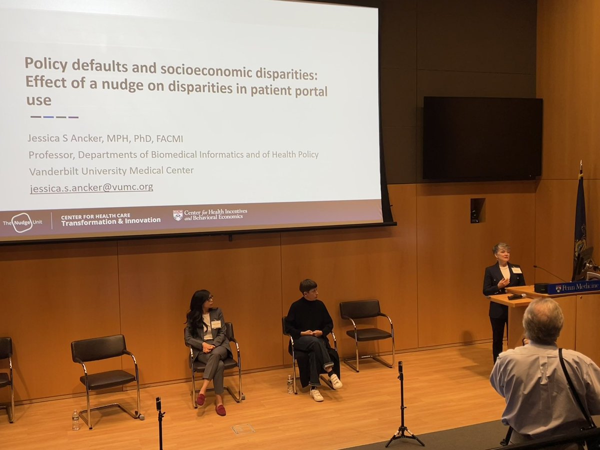 Alvin Jeffery (@nurse_alvin) on Twitter photo Great to hear <a href="/jsancker/">Jessica S Ancker</a> talk about “defaults” as decision nudges at the <a href="/PennNudgeUnit/">Penn Med Nudge Unit</a> #NudgeSymp24 - it’s interesting to think about how small changes can make big impacts! @vumcdbmi Great to hear <a href="/jsancker/">Jessica S Ancker</a> talk about “defaults” as decision nudges at the <a href="/PennNudgeUnit/">Penn Med Nudge Unit</a> #NudgeSymp24 - it’s interesting to think about how small changes can make big impacts! @vumcdbmi
