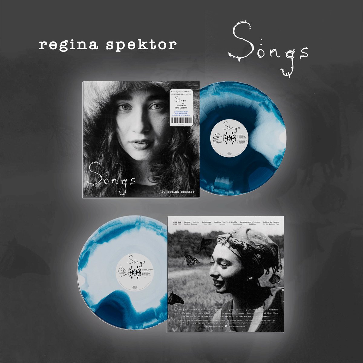 respektor's tweet photo. Limited edition blue and white swirl ‘Songs’ (out 11/29) vinyl is moving fast 🩵🤍 Available exclusively on my merch store: https://t.co/WfEGMfkslJ ✨

Thank you for the 3 sold out shows coming in December! I can’t wait! 🥰🎶 https://t.co/ybaL9SARBL