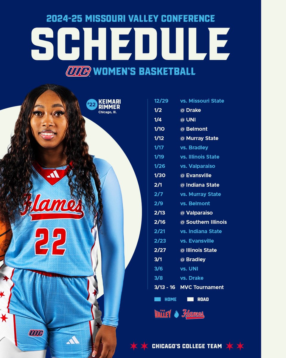 𝓜𝓪𝓻𝓴 𝔂𝓸𝓾𝓻 📅!

Our <a href="/MVCsports/">Missouri Valley Conference</a> schedule is here! 

📰: uicflam.es/z8y

#ChicagosCollegeTeam 🏀🔥
