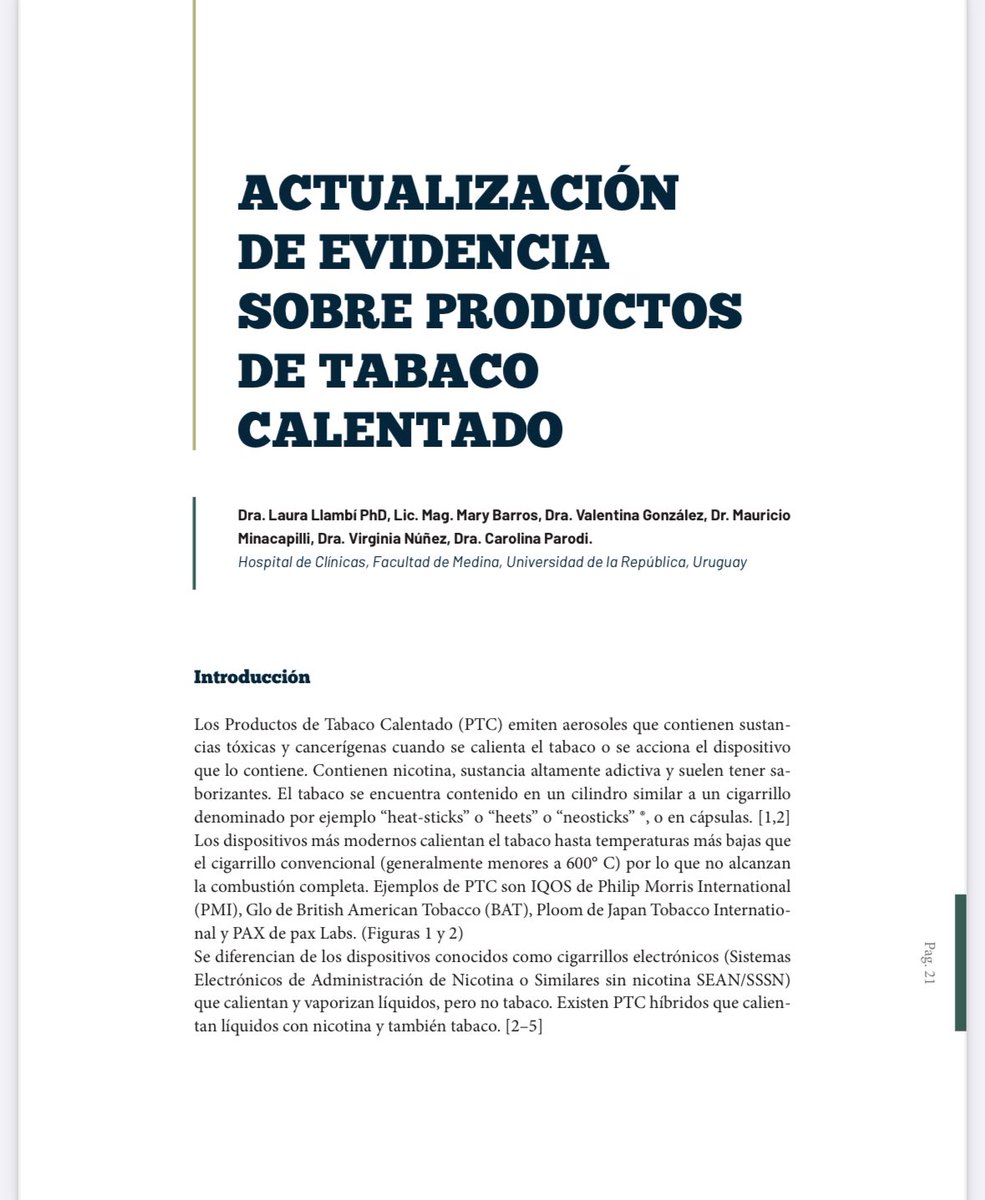laura_llambi's tweet image. La prohibición del uso de vapeadores con o sin tabaco en lugares cerrados se basa en algo científico y simple de entender: daña a otros. Revisamos el tema hace unos años y el propio MSP y OPS publicaron nuestro artículo. gub.uy/ministerio-sal… 
@SutUruguay @MauricioMinacap
