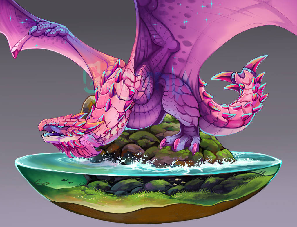Grimmla1's tweet photo. finished ych! 
love this wyvern design https://t.co/YrlmPQoqWi