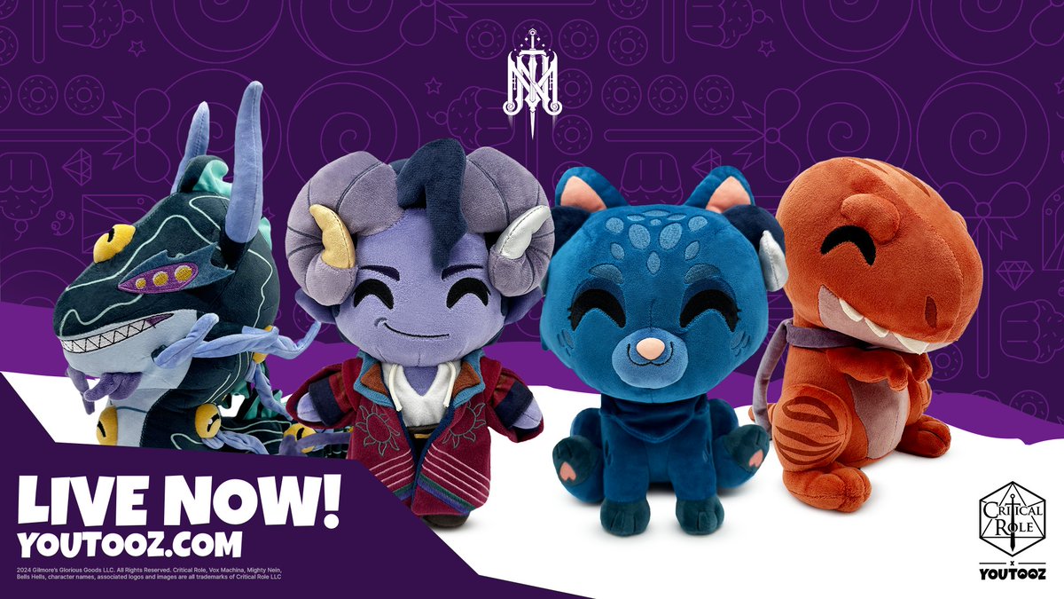 youtooz's tweet photo. the brand new #CriticalRole x youtooz collection is available now for 4 weeks only! 🐲🎲

https://t.co/HVtOeg3FJR https://t.co/OmR9CqEpW5