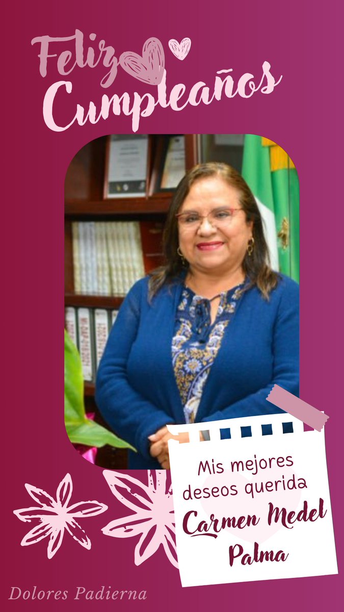 Mis mejores deseos a la querida presidenta municipal de Minatitlán, Veracruz  <a href="/DraMedelPalma/">Dra. Carmen Medel Palma</a> con motivo de su cumpleaños.
¡Muchas Felicidades! 🎊🎉🎈