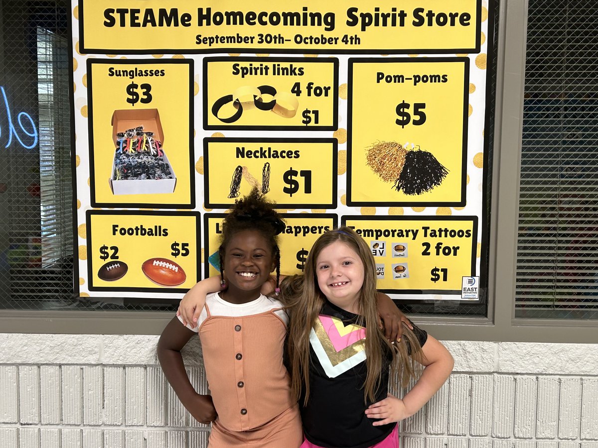 NettletonSTEAMe's tweet image. 🌟🌟Special Class Spotlight🌟🌟
Like our flyer for the Spirit Store? Thank these Eastlings who worked hard to take the photos and design the flyer in Canva!! They did a great job!! 🖤💛
#STEAMe #SpecialClassSpotlight