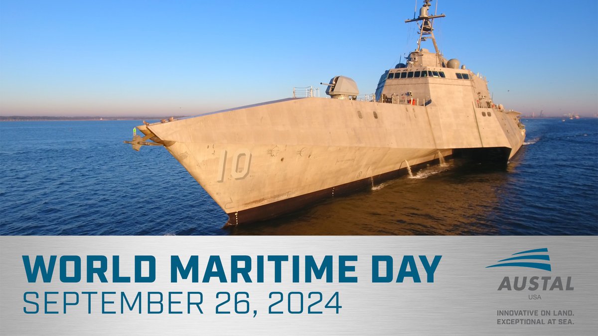 Happy World Maritime Day! At Austal USA, we’re proud to be a part of the global maritime industry. Today, we honor the shipbuilders &amp; maritime professionals for their dedication &amp; hard work in building innovative and reliable ships that connect people and places around the world.