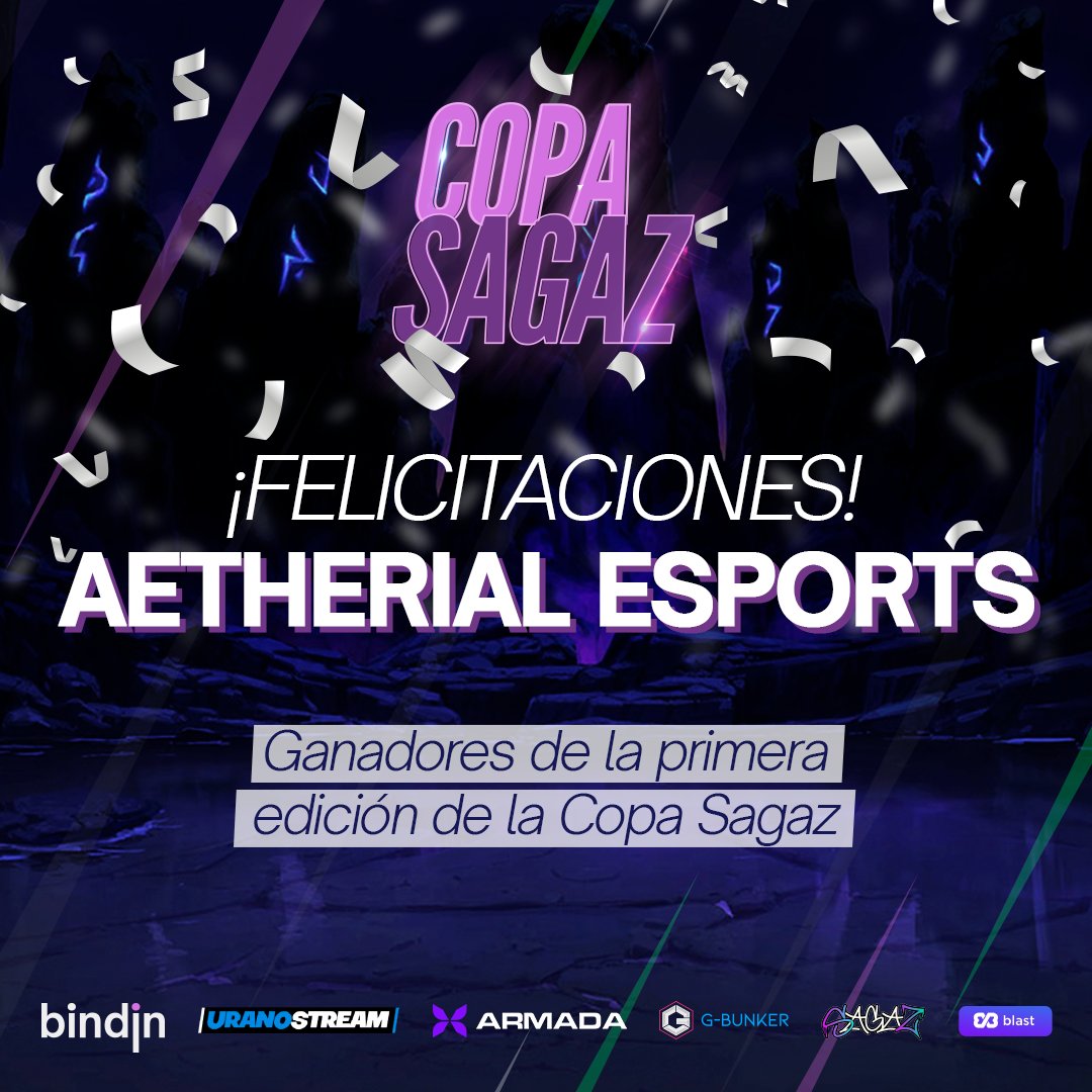 bindin_gg's tweet photo. TENEMOS GANADOR DE LA COPA SAGAZ! 🏆

Queremos felicitar a @aetherialgg por coronarse campeón en está primera edición! 

Muchas gracias a @rengarsitoo por acompañarnos en este increíble evento. 
Los esperamos en la próxima edición! 👀 https://t.co/0ytWrIRCIF