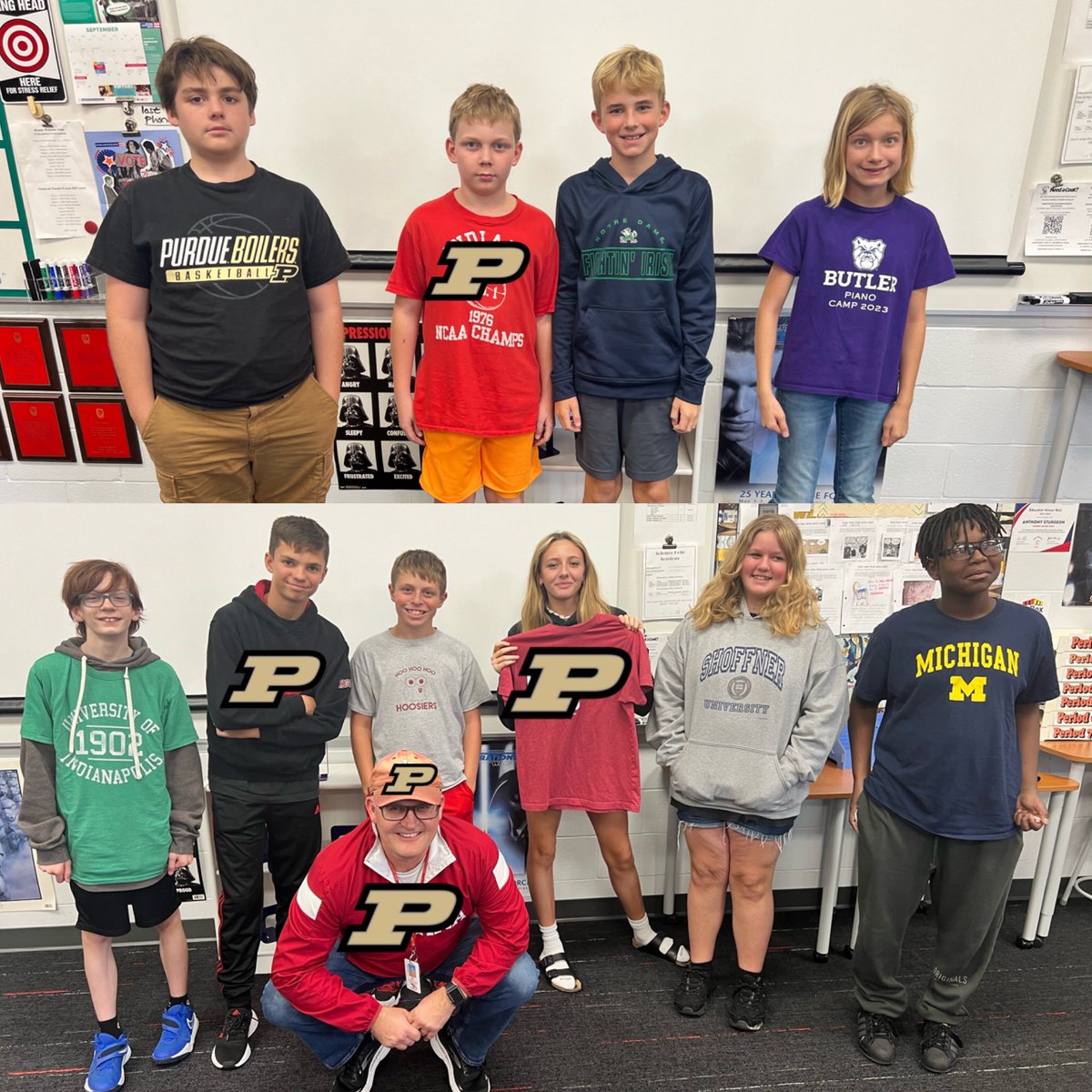 For College Go Week we had a spirit day. Once again, no students wore IU!!!! #ilovemyboilers