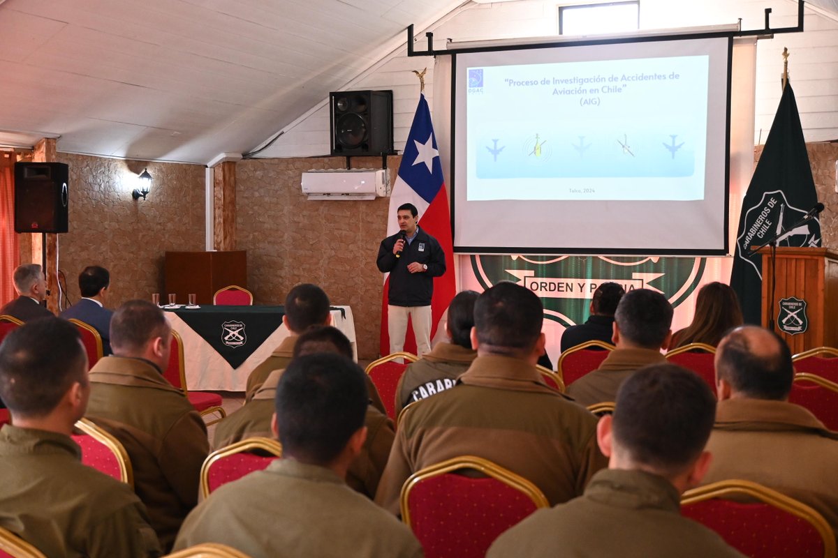 DGACChile's tweet image. #InfoDGAC Especialistas del #DPA de @DGACChile realizaron una Jornada de Prevención de Accidentes de Aviación en la Sección #Laborcar de @Carabdechile en la ciudad de Talca, con la participación de diversas instituciones públicas. #RedAeroportuaria