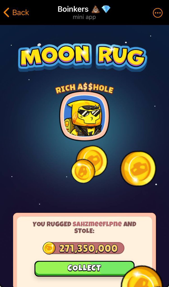 DeFiFUDDestroy's tweet photo. @BoinkersIO Wen you hit that 150X Moon Rug 😎 https://t.co/kLelr1Y4vy