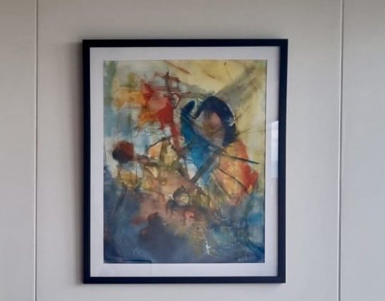 This painting hangs on a wall in Bogata, Columbia, many miles from Livingston. I am grateful I will live on across the globe if I should die. I never been to Bogata but I have 2 paintings there, owned by people that don't know each other.