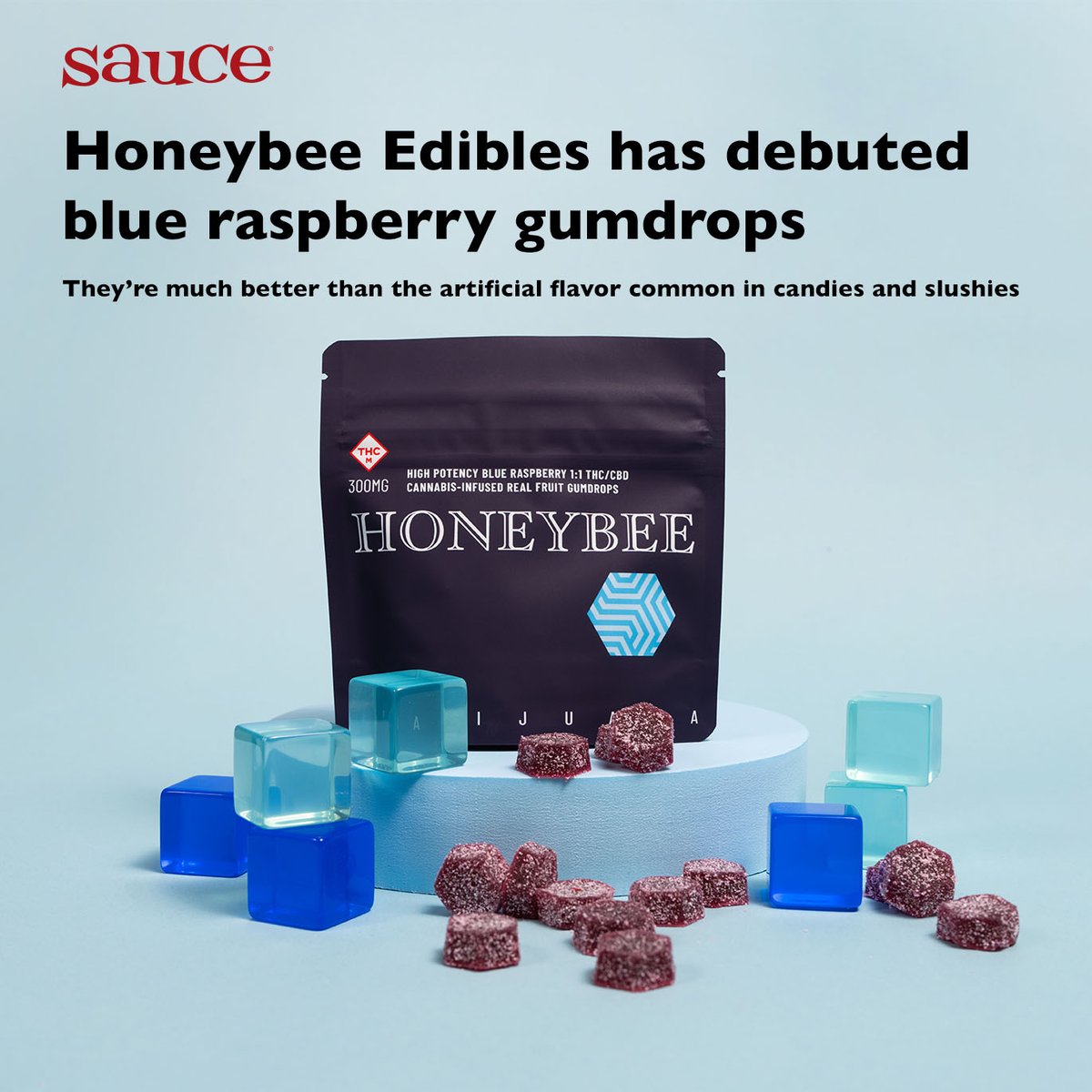 One of our favorite local cannabis brands @honeybee_edibles has a new flavor 🥳 The blue raspberry pâte de fruit gumdrops are truly delicious with plenty of fruity sweetness and just a hint of tang. Find out where to get them at our link in profile. 📷 by whiskeyandsoba