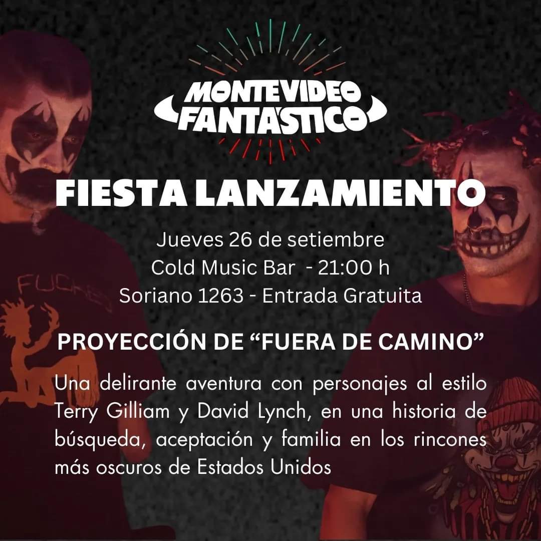 Hoy es la fiesta lanzamiento del Festival Montevideo Fantástico. Los esperamos a todos en el Cold Music Bar a las 21, con entrada gratuita hasta colmar la capacidad de la sala