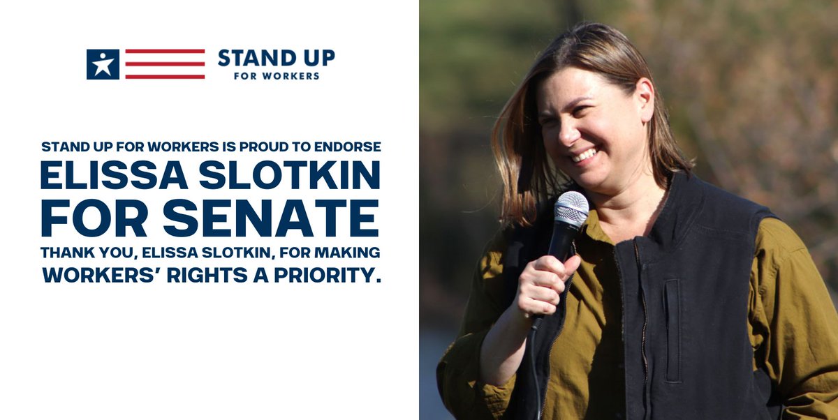workerspac's tweet image. Stand Up For Workers PAC is proud to endorse U.S. Rep. Elissa Slotkin running for a seat in the U.S. Senate. She fights for #MI working families, tackling impacting issues such as the skyrocketing cost of prescription drugs and creating jobs with dignity. ow.ly/iAz350Ttrt6