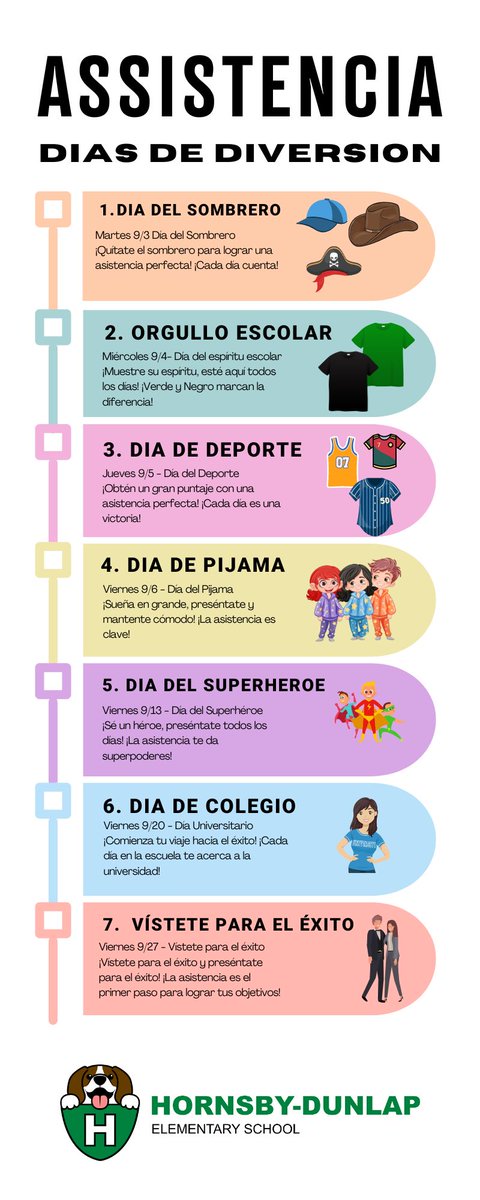 Tomorrow marks the final Friday of our Attendance Matters month, and it’s time to Dress to Impress! Additionally, Principal Jones has a special treat planned for all students who achieved perfect attendance #behde #hdeproud #hdehounddogs #teamhounddogs