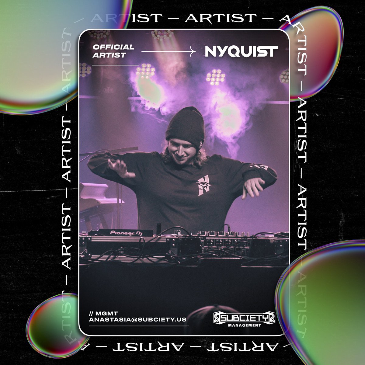 TheSubciety's tweet photo. Official Subciety Artist Roster: PART 2️⃣

These artists represent the heart and soul of the Subciety sound.

🌀 Nyquist
🌀 OldGold
🌀 shwiLLy
🌀 Solfire https://t.co/Ltvtjf6HFO