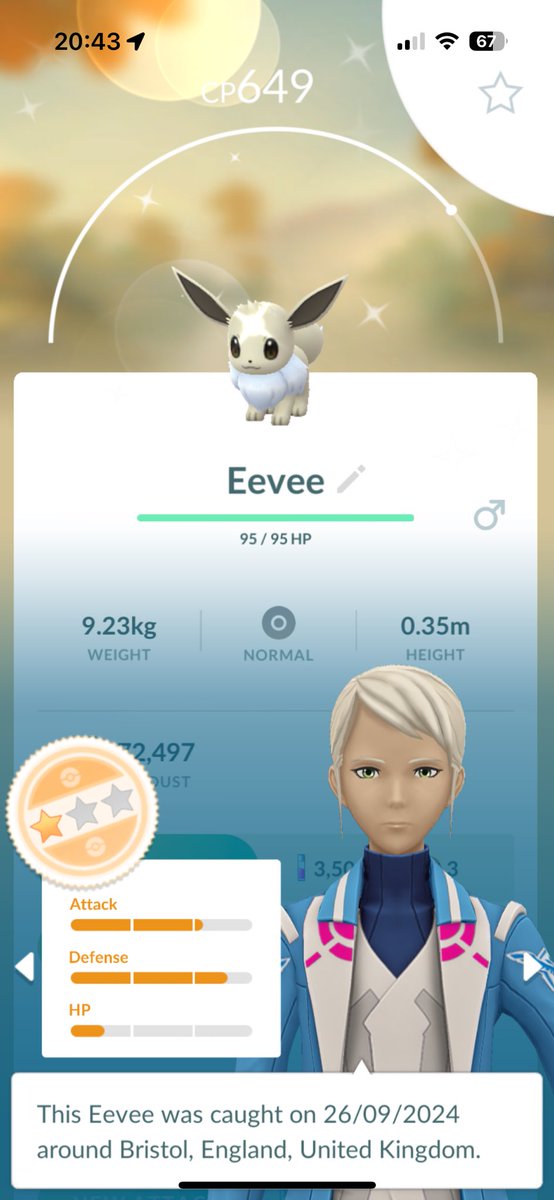 rydogsnerdworld's tweet photo. I was wondering how long it would take for me to find one of these.. not the best state but hey, I’ve always had a major fondness for Eevee!

#PokemonGO #Shiny #ShinyPokemon https://t.co/0gWURnrcUc