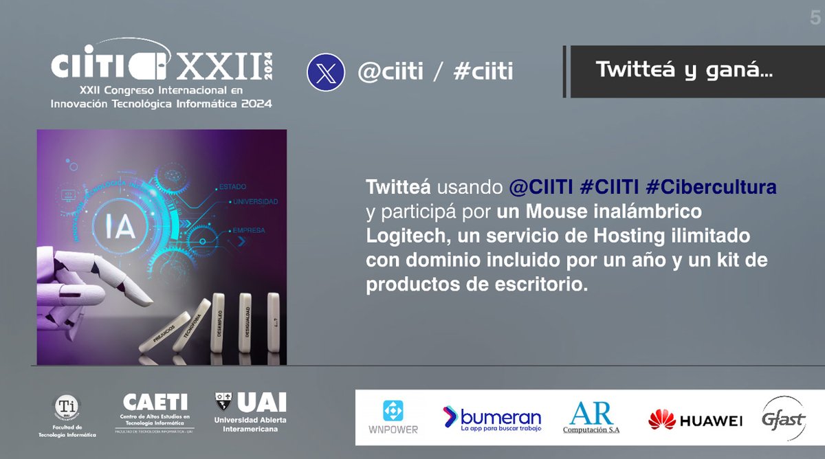 Ciiti's tweet photo. Se viene el Bloque 5 #cibercultura en el #CIITI 2024 https://t.co/TWI2nZZouE