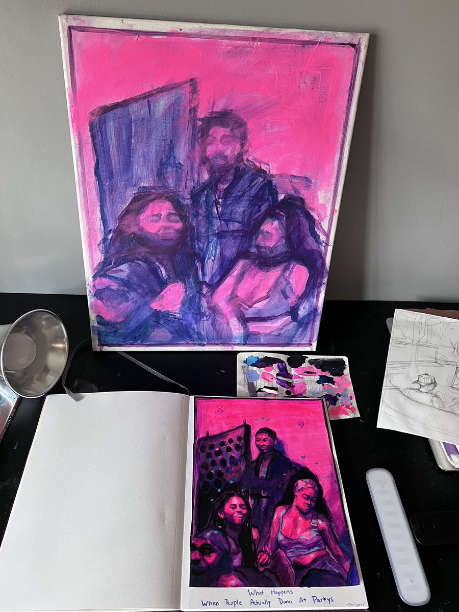 TDonyee's tweet photo. Painting a picture of a party I walked into where people was actually all Dancing ! https://t.co/O0ISLEfgDO