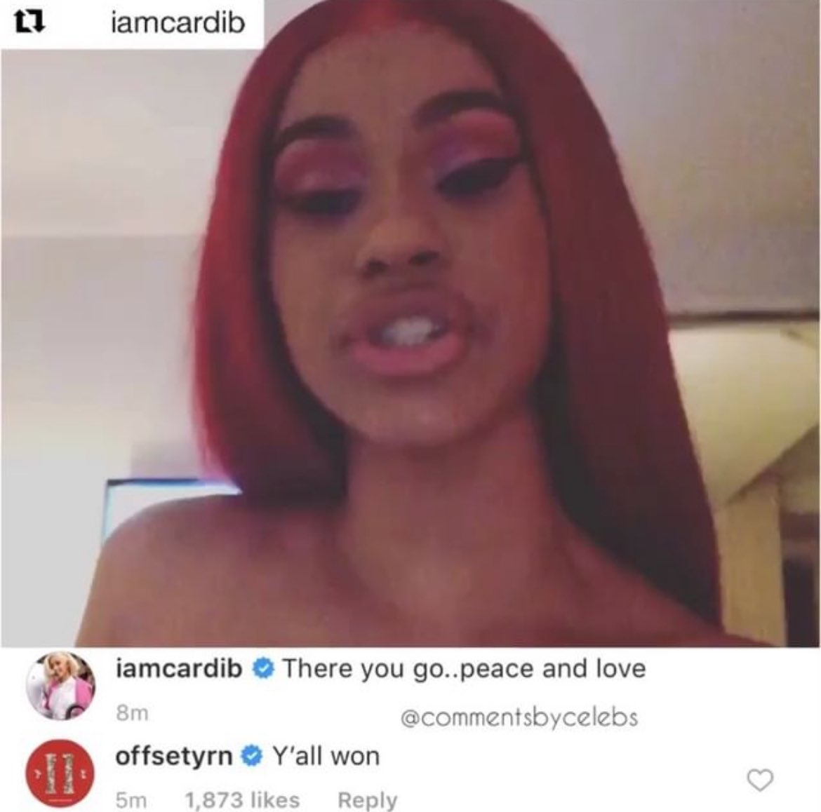 BardisMedia's tweet photo. ④ December 1, speculations of Offset cheating once again hit the media. Cardi who was sick and tired of it, announced her split from Offset. (December 5, 2018)

For weeks he would try to get Cardi back with multiple tweets &amp; Instagram videos. https://t.co/l0vv98MJlM