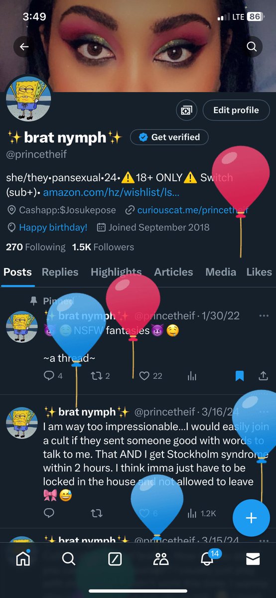 princetheif's tweet photo. Someone tell me happy birthday🥺 https://t.co/YNCiZyKcjH