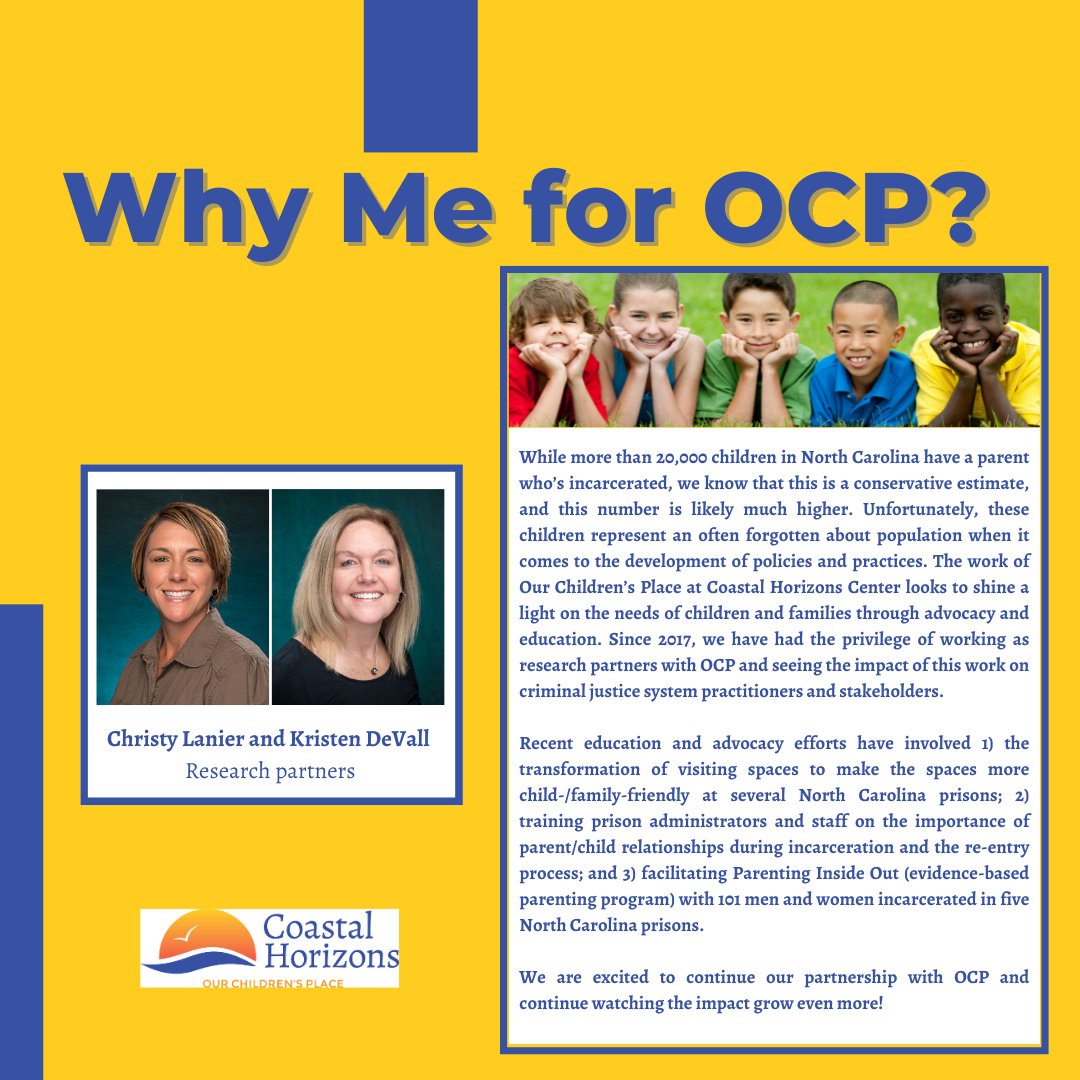 We're closing out this year's "Why Me for OCP?" campaign with a "Why We?" piece, thanks to Kristen and Christy, our wonderful research partners!