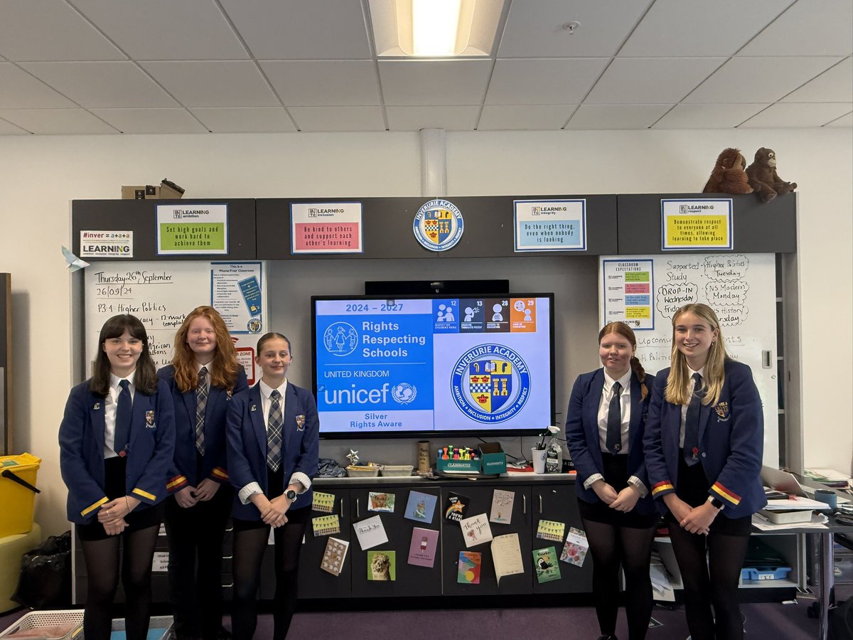 We are excited to announce that <a href="/InverurieAcad/">Inverurie Academy</a> has officially been awarded the Silver Rights Award. We cannot wait to continue our journey towards Gold #RightsRespectingSchoolAward #RRSG