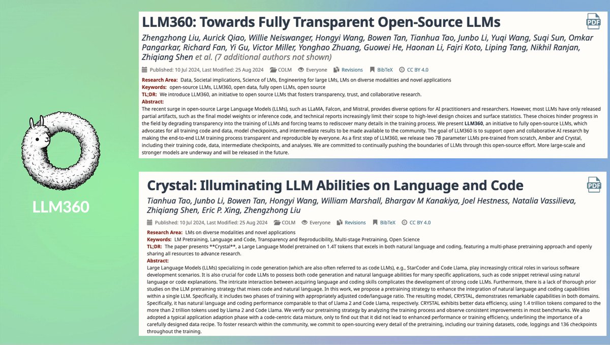 LLM360 tweet media