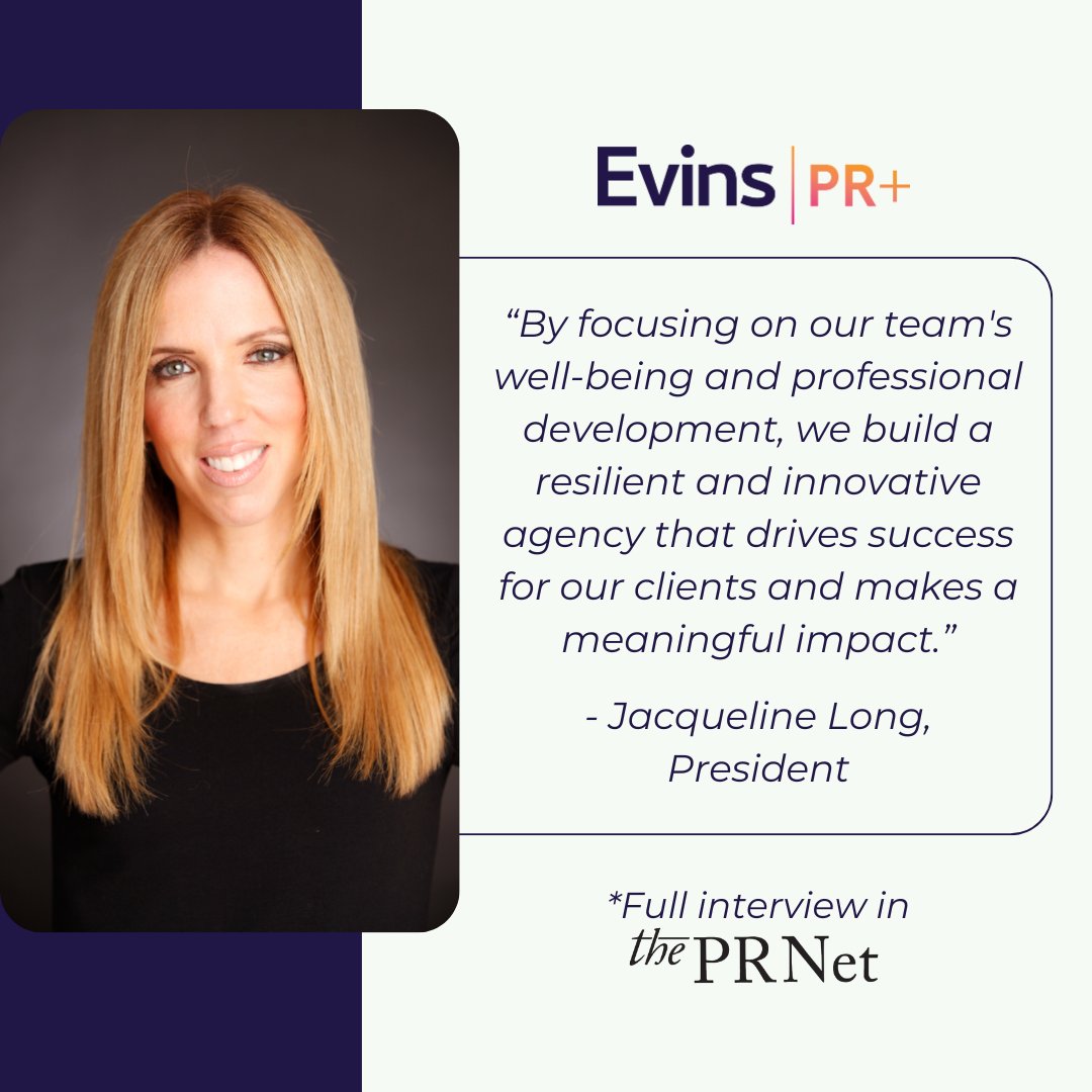 EvinsPR's tweet photo. Curious what it takes to lead in today’s PR world? 🌟 Dive into Jacqueline Long’s inspiring interview with @theprnet, where she reveals her leadership secrets, pivotal moments at Evins and more!

Read the full story here: https://t.co/YENFNGL2DY https://t.co/12wmwMBbW5