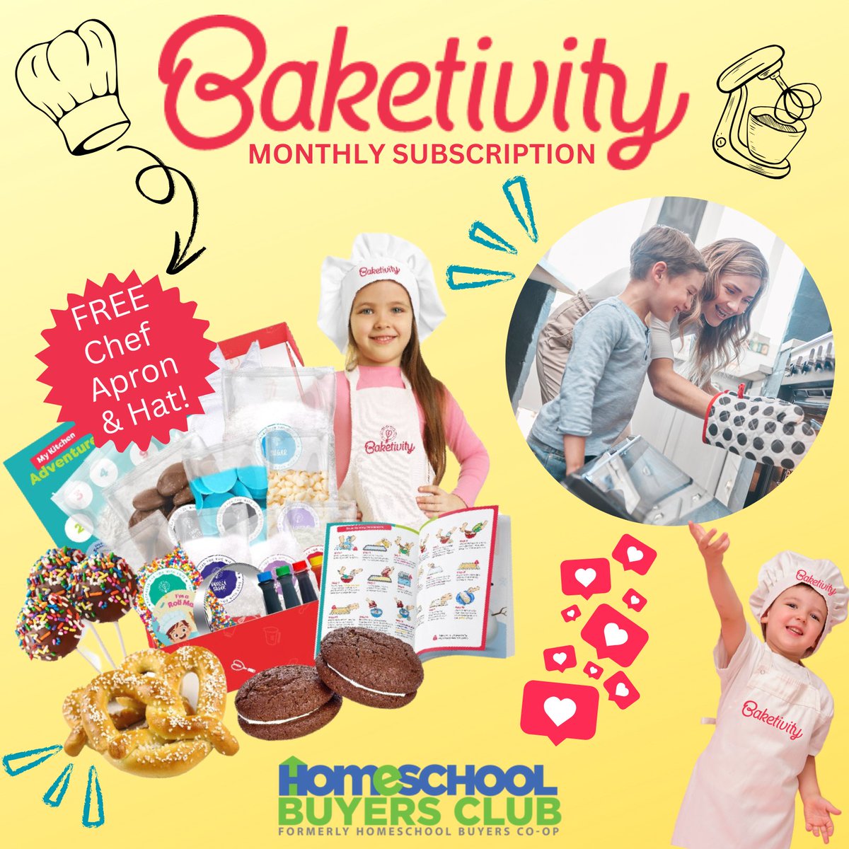HSBuyersClub's tweet photo. 🍁FALL🍂 into baking &amp; add some flavor to your homeschool routine with Baketivity! Get a monthly educational STEAM baking kit to engage kids learning in the kitchen. Learning has never been this delicious or FUN! 

👉https://t.co/5Qpt9eJJN5 https://t.co/VfYkzTiN1N