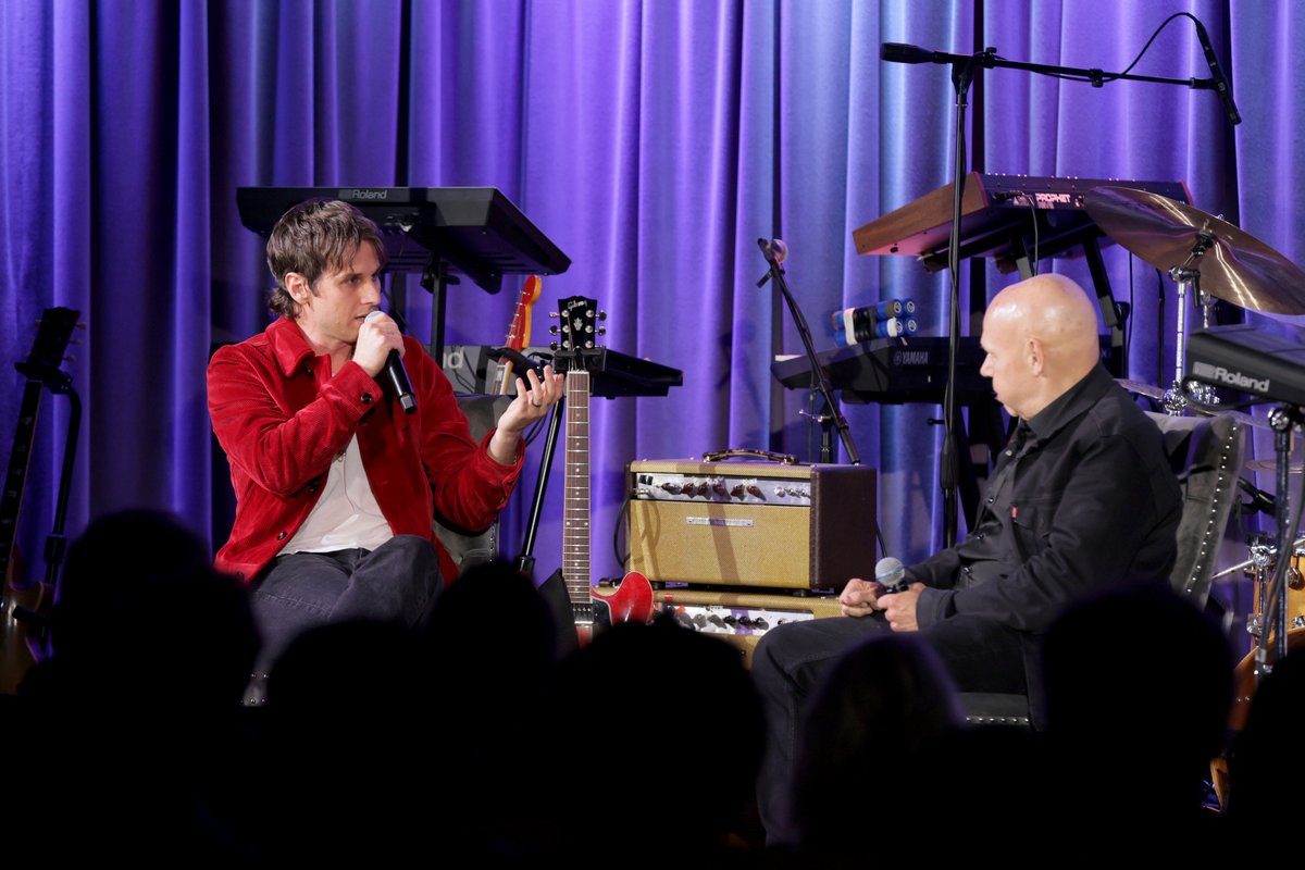 GRAMMYMuseum's tweet photo. Lost in this space with @fosterthepeople. 🎶

In Q&amp;A with @mattpinfield, the group dove into their latest album, 'Paradise State of Mind,' and gave a wonderful performance at the #GRAMMYMuseum. https://t.co/WXx4eaExyU