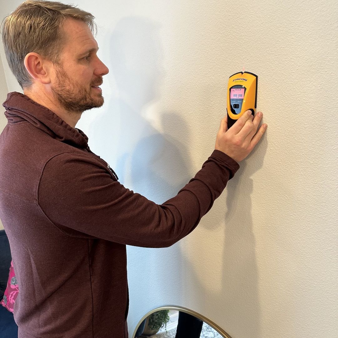 Mounting anything to the wall can be intimidating – we get it! That's why we made the StudSensor™ L50 stud finder! Not only does it help you find studs, so you know where to drill, it alerts you to the presence of live electrical wires while scanning.
