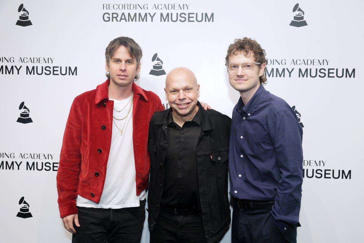 GRAMMYMuseum's tweet photo. Lost in this space with @fosterthepeople. 🎶

In Q&amp;A with @mattpinfield, the group dove into their latest album, 'Paradise State of Mind,' and gave a wonderful performance at the #GRAMMYMuseum. https://t.co/WXx4eaExyU