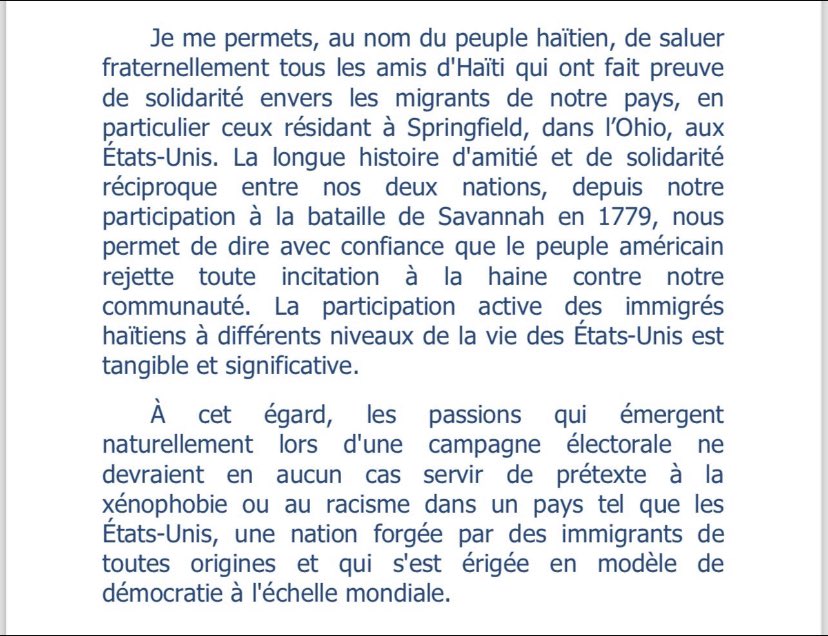 jomega3's tweet photo. Discours impeccable et émouvant du président haïtien @EdgardLeblanc aujourd’hui à l’ONU @UN 

Sa réplique aux propos désespérés et totalement stupides de cet ex-président américain à l’endroit des immigrants haïtiens de Springfield en Ohio. https://t.co/q775OPjIpc