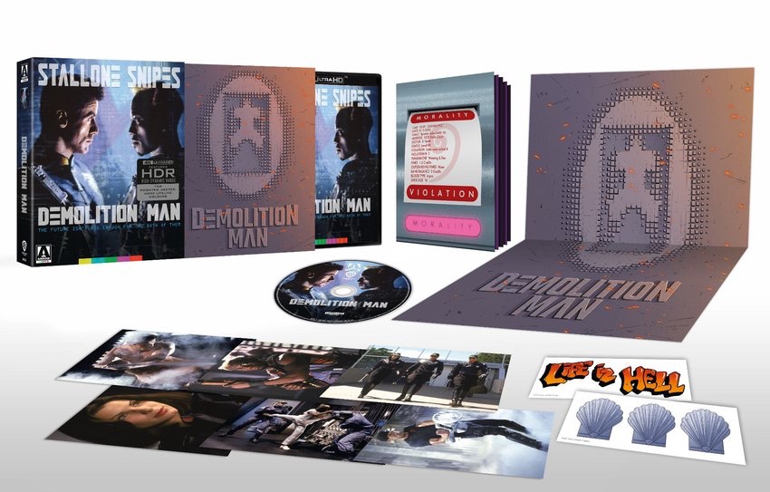 VHSDVDBLURAY4K's tweet photo. Demolition Man (1993) 4K via Arrow in December https://t.co/n9ddFM6h2E
