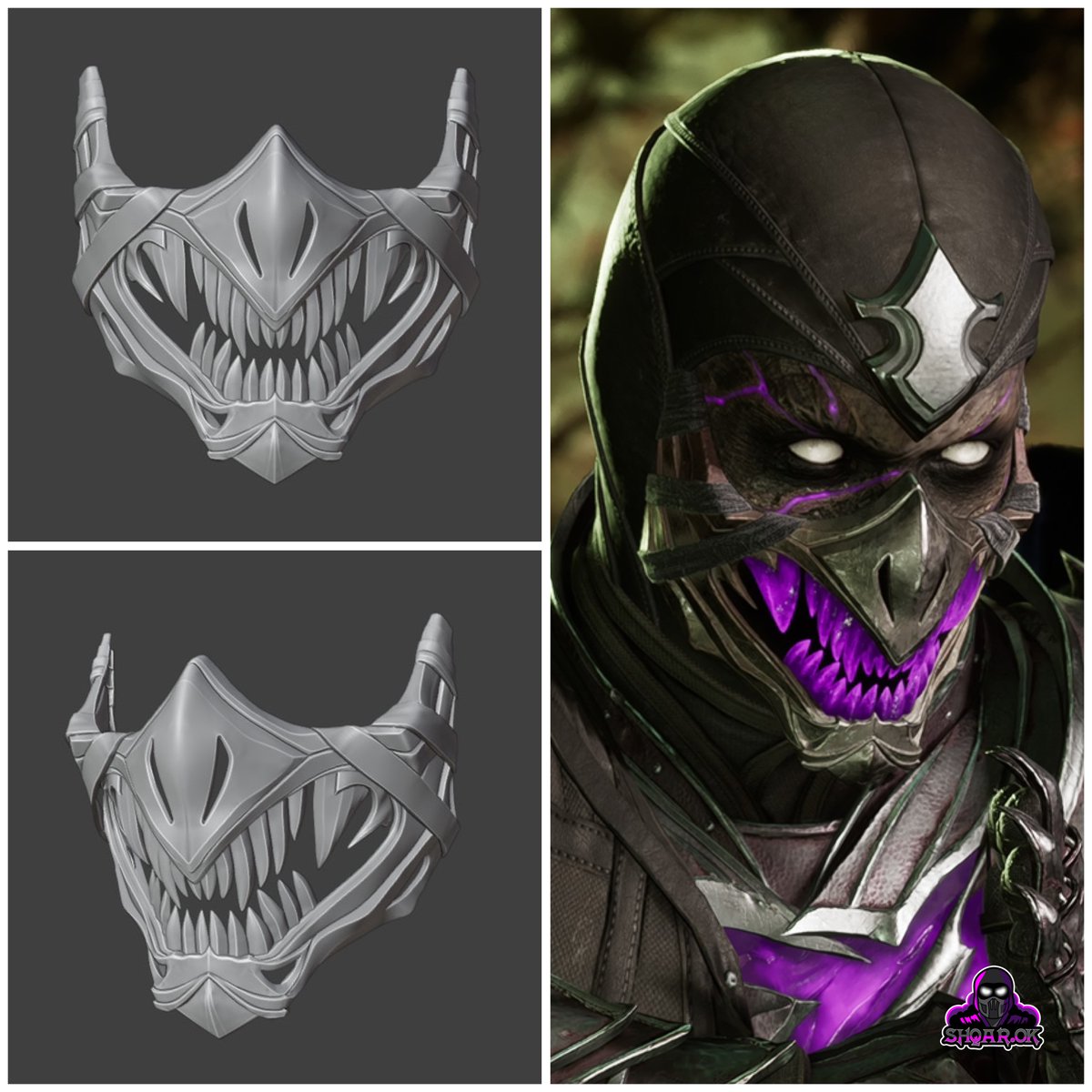 ShQarOk's tweet photo. 🕹 **Noob Saibot mask from MK1 - Chaotic Strategist**
➡️ 3D model: https://t.co/D0PtVfPvbq
💡 Designed by @ShQarOk

#noobsaibot #mortalkombat #cosplay #3dPrinting https://t.co/ARLqc3zxyl
