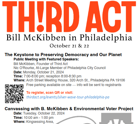 CclPhilly's tweet photo. Sharing this flyer about two upcoming events: a public meeting about democracy and a canvassing opportunity. Feel free to register and share: https://t.co/M083nBW7G9

#bethechange #climateaction #climatechange #communityimpact #climatevoter #PA #Philadelphia https://t.co/rciE7LXxy8