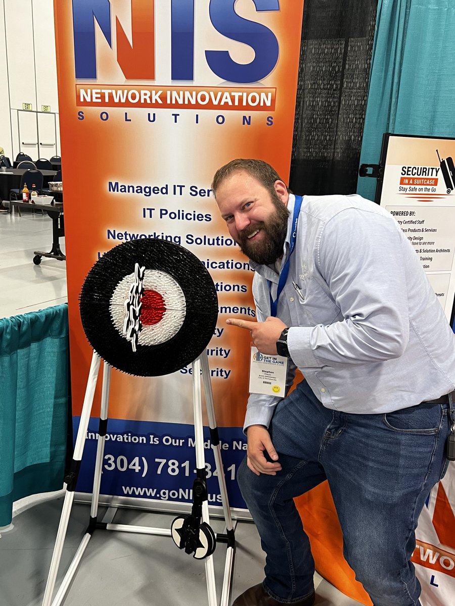GoNIS_US's tweet photo. We had a blast at @KyLeagueCities  Expo this week. A few took the challenge to 'Get in the Game'  and 'axe' 🪓us a question about IT. Stephen Pracht from the City of  Nicholasville hit the target 3 times in a row! Unprecedented🌟🌟🌟 #KLCConference2024 #GoNIS https://t.co/itGx1SOWFE