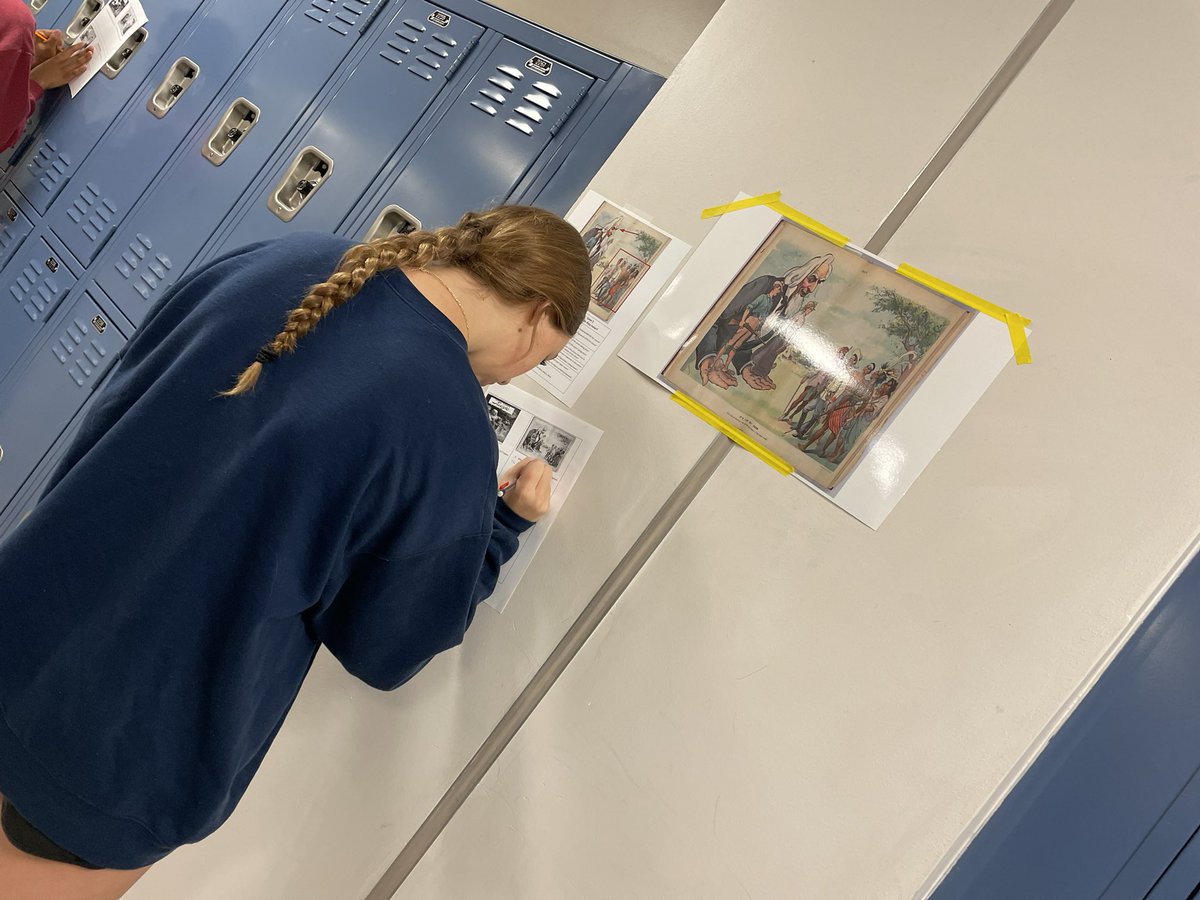 MrsRicoMoore's tweet photo. KHS students practice analyzing political cartoons to understand US imperialism. #ThinkingLikeAHistorian @edcoach_justin @humble_SocSt https://t.co/t6W4ooTAdR