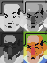 MrmoTarius's tweet photo. So I just had to try this, right?

Split an image into red, green and blue channels, print it out on the thermal printer, take a photo of that and then feed the printed channels into actual RGB channels. 
And yeah, it works :D https://t.co/MzmazPTnYZ
