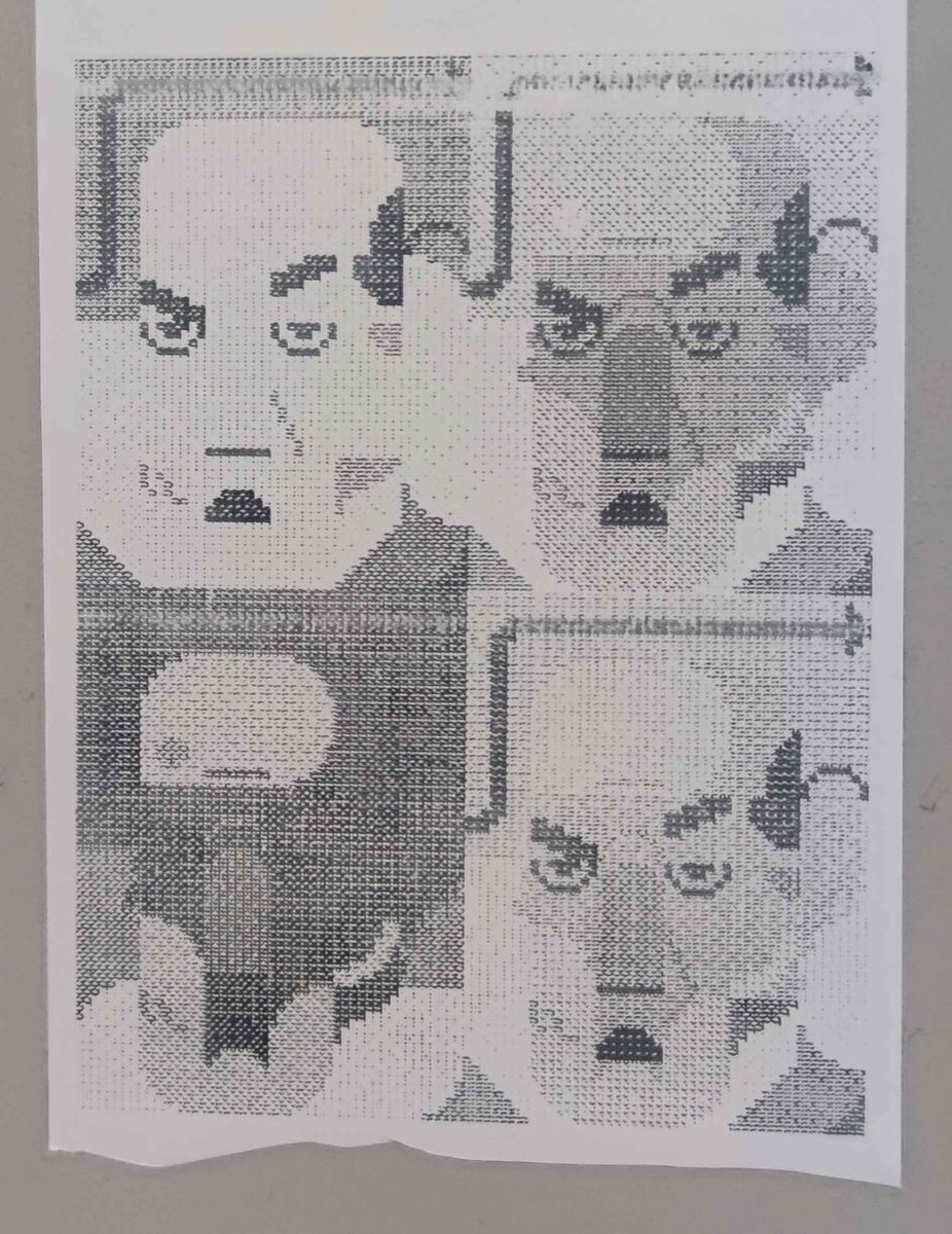 MrmoTarius's tweet photo. So I just had to try this, right?

Split an image into red, green and blue channels, print it out on the thermal printer, take a photo of that and then feed the printed channels into actual RGB channels. 
And yeah, it works :D https://t.co/MzmazPTnYZ
