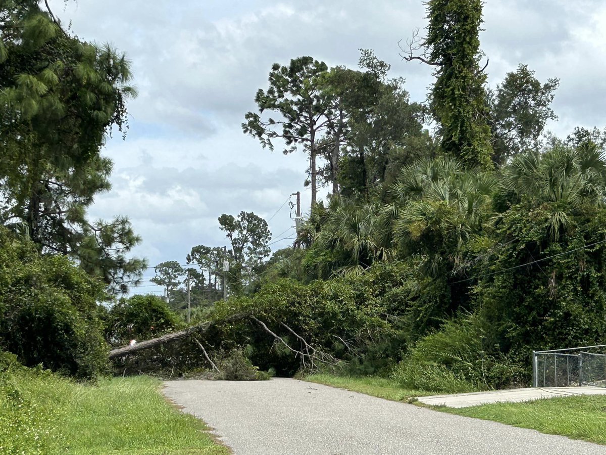 CityofNorthPort's tweet photo. Our Public Works team has been working with first responders as reports of downed trees and broken street lights have come in. We're thankful for their hard work in keeping everyone safe! If you see something, let the Emergency Call Center know: 941-429-7000.
#CommunityofUnity https://t.co/YtF9TeRWwz