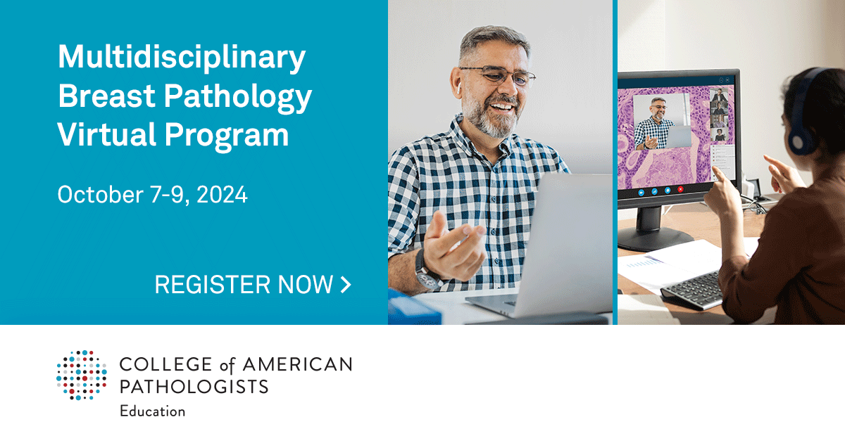 Pathologists's tweet photo. Two weeks until this virtual program—register to expand your breast pathology knowledge. #PathCME
https://t.co/vTPtKUQLgM https://t.co/jViusARBgt