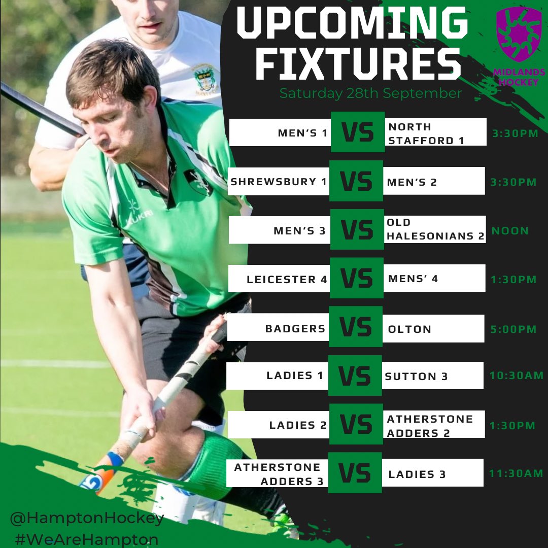 🖤💚 Week 1 🖤💚 5 Home games. #LetsGo #WeAreHampton #GreenArmy