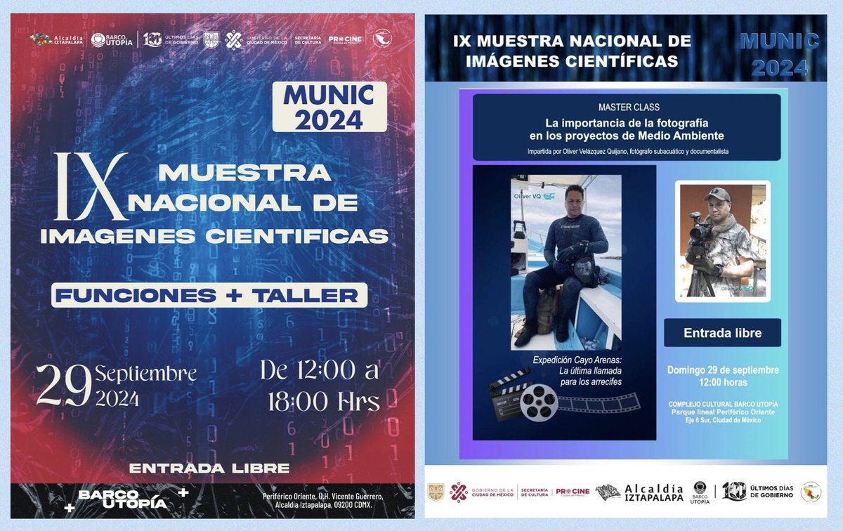 MuestraMunic's tweet photo. Y seguimos con MUNIC 2024 lleno de cine y audiovisual científico para todos… El sábado 28 en Cine Lido, Cine Club El Gato Azul y el domingo 29 en Barco Utopía ¡Acompáñenos!
#PROCINE #FCE #cineclubelgatoazul #barcoutopíaiztapalapa #MUNIContigo #CineMexicano #cineyciencia https://t.co/Yi2lAmusCo