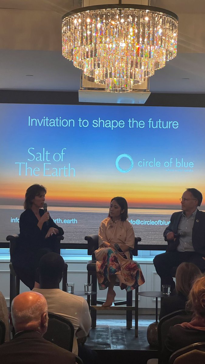 Yassammez's tweet photo. Sophie talking about Salt of the Earth at the #Leadersonpurpose event in NYC today. (Via their insta acc) https://t.co/tJLhBQQgl8