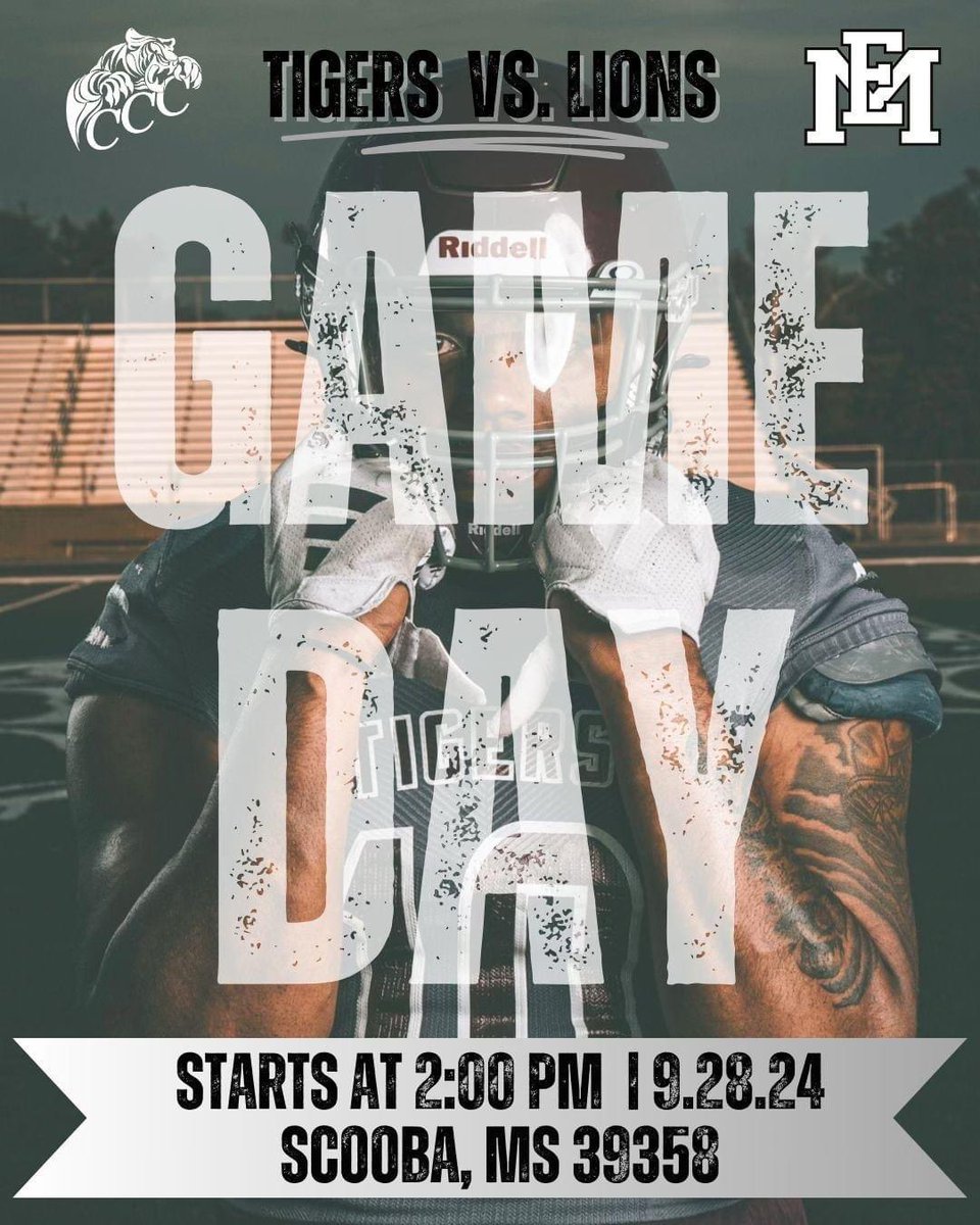 CoahomaSports's tweet photo. Just days away from our Coahoma Tigers vs. EMCC! 🏈🔥 Kickoff this Saturday at 2 PM in Scooba.
General admission: $10, available at the gate 2 hours before. Let’s pack the stands! 🐾 #TigerPride #BeatEMCC https://t.co/4LG173fMWR
